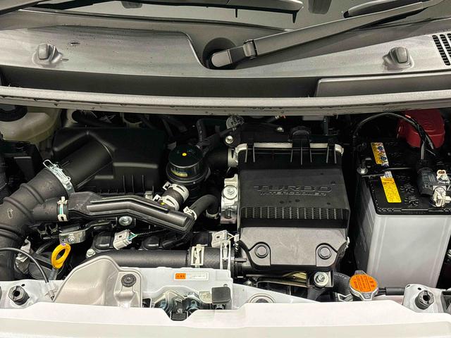 ムーヴキャンバスストライプスＧターボＬＥＤオートライト・フォグランプ　電動パーキングブレーキ　プッシュボタンスタート　セキュリティアラーム　バックカメラ　両側パワースライドドアウエルカムオープン機能　オート電動格納式ドアミラー（広島県）の中古車