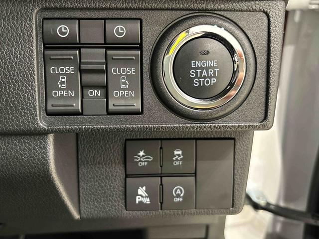 ムーヴキャンバスストライプスG バックモニター対応カメラ シートヒーターLEDオートライト・フォグランプ 電動パーキングブレーキ プッシュボタンスタート セキュリティアラーム バックカメラ 両側パワースライドドアウエルカムオープン機能 オート電動格納式ドアミラー(広島県)の中古車