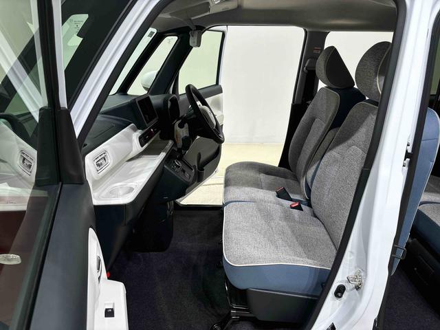 ムーヴキャンバスストライプスG バックモニター対応カメラ シートヒーターLEDオートライト・フォグランプ 電動パーキングブレーキ プッシュボタンスタート セキュリティアラーム バックカメラ 両側パワースライドドアウエルカムオープン機能 オート電動格納式ドアミラー(広島県)の中古車