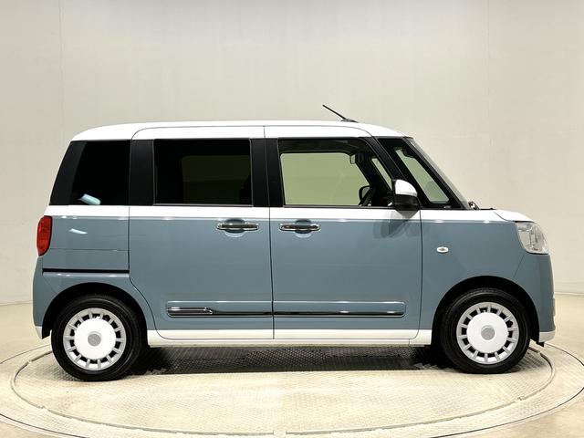 ムーヴキャンバスストライプスＧ　後席両側パワースライドドア　バックモニターＬＥＤオートライト・フォグランプ　電動パーキングブレーキ　プッシュボタンスタート　セキュリティアラーム　バックカメラ　オート電動格納式ドアミラー　運転席・助手席シートヒーター　サイドエアバッグ（広島県）の中古車