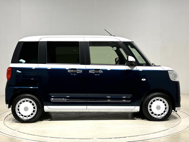 ムーヴキャンバスストライプスGLEDオートライト・フォグランプ 電動パーキングブレーキ プッシュボタンスタート セキュリティアラーム バックカメラ 両側パワースライドドアウエルカムオープン機能 オート電動格納式ドアミラー(広島県)の中古車