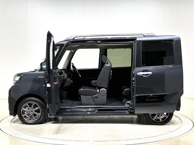 タントファンクロス バックモニタ対応カメラ 電動パーキングブレーキオートエアコン プッシュボタンスタート パワースライドドアウェルカムオープン機能 シートヒーター オート格納機能付きドアミラー サイドエアバック LEDヘッドランプ・フォグランプ アルミホイール(広島県)の中古車