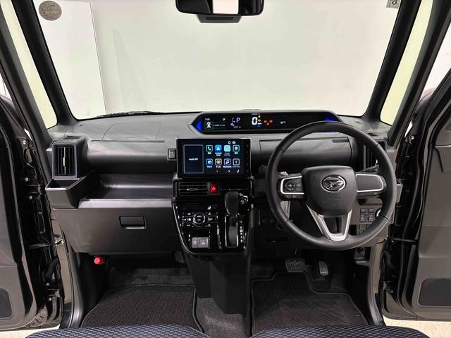 タントカスタムＲＳ　９インチディスプレイオーディオＬＥＤオートライト　パワースライドドアウェルカムオープン機能　電動パーキングブレーキ　運転席助手席シートヒーター　アルミホイール　キーフリーシステム　　オート電動格納式ドアミラー（広島県）の中古車