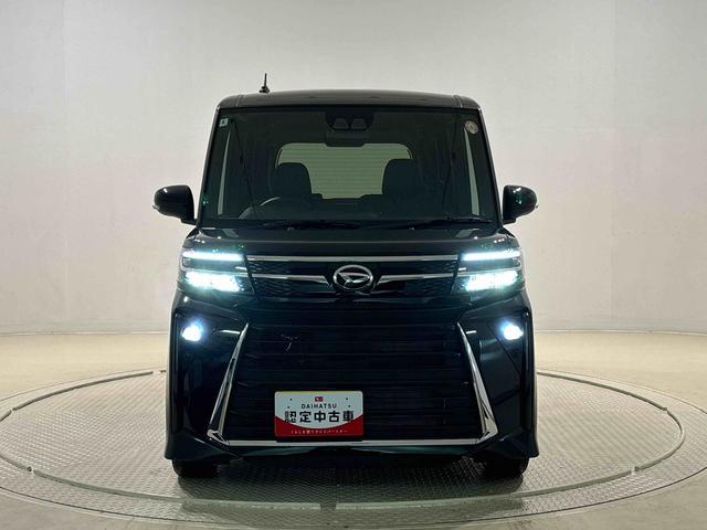 タントカスタムＲＳ　９インチディスプレイオーディオＬＥＤオートライト　パワースライドドアウェルカムオープン機能　電動パーキングブレーキ　運転席助手席シートヒーター　アルミホイール　キーフリーシステム　　オート電動格納式ドアミラー（広島県）の中古車