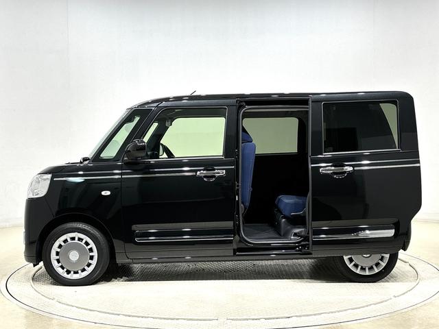 ムーヴキャンバスセオリーG バックモニター対応カメラ シートヒーターLEDオートライト・フォグランプ 電動パーキングブレーキ プッシュボタンスタート セキュリティアラーム バックカメラ 両側パワースライドドアウエルカムオープン機能 オート電動格納式ドアミラー(広島県)の中古車