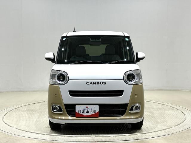 ムーヴキャンバスストライプスGターボ 全車速追従機能付ACC純正ナビ装着用アップグレードパック 運転席・助手席シートヒーター 両側電動スライドドア 電動パーキングブレーキ オートブレーキホールド機能 360°スーパーUV&IRカットガラス キーフリーシステム(広島県)の中古車