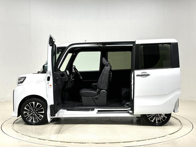 タントカスタムＲＳ　９インチディスプレイオーディオ　シートヒーターＬＥＤオートライト　パワースライドドアウェルカムオープン機能　電動パーキングブレーキ　運転席助手席シートヒーター　アルミホイール　キーフリーシステム　　オート電動格納式ドアミラー（広島県）の中古車