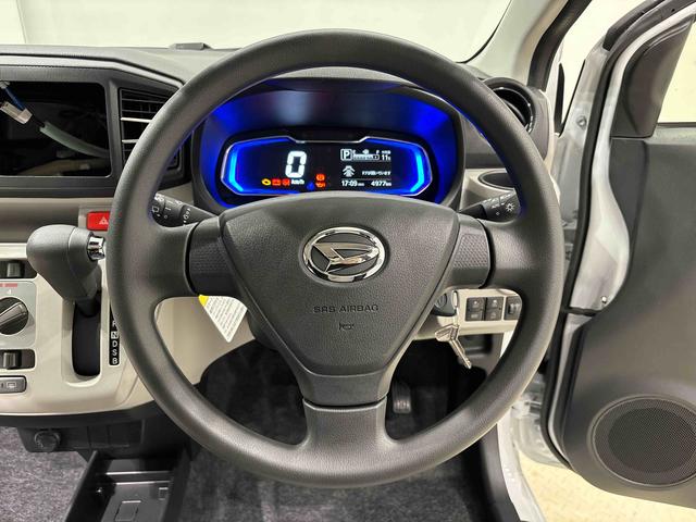 ミライースＸ　ＳＡIII　コーナーセンサー　衝突回避支援システム搭載ＬＥＤヘッドランプ　セキュリティアラーム　コーナーセンサー　１４インチフルホイールキャップ　キーレスエントリー　電動格納式ドアミラー　ショツピングフック　マニュアルエアコン（広島県）の中古車