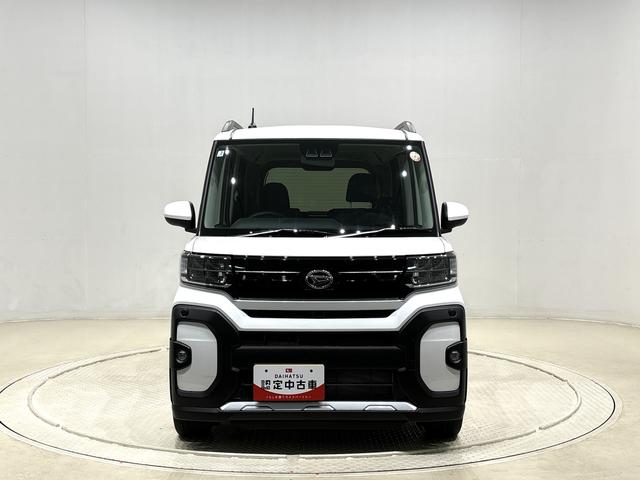 タントファンクロスターボ バックカメア付き 前席シートヒーターLEDヘッドライト・フォグランプ 後席両側パワースライドドア 運転席・助手席シートヒーター オートライト サイドエアバッグ 純正15インチアルミホイール キーフリーシステム(広島県)の中古車