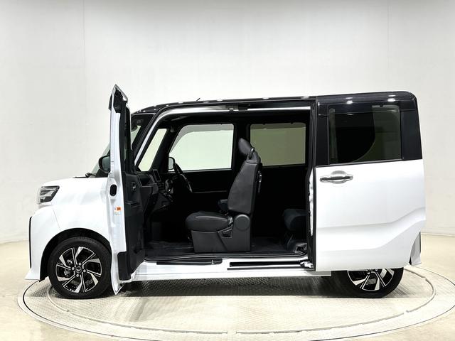 タントカスタムX バックカメラ付き コーナーセンサー付きLEDオートライト パワースライドドアウェルカムオープン機能 電動パーキングブレーキ 運転席助手席シートヒーター アルミホイール キーフリーシステム オート電動格納式ドアミラー(広島県)の中古車