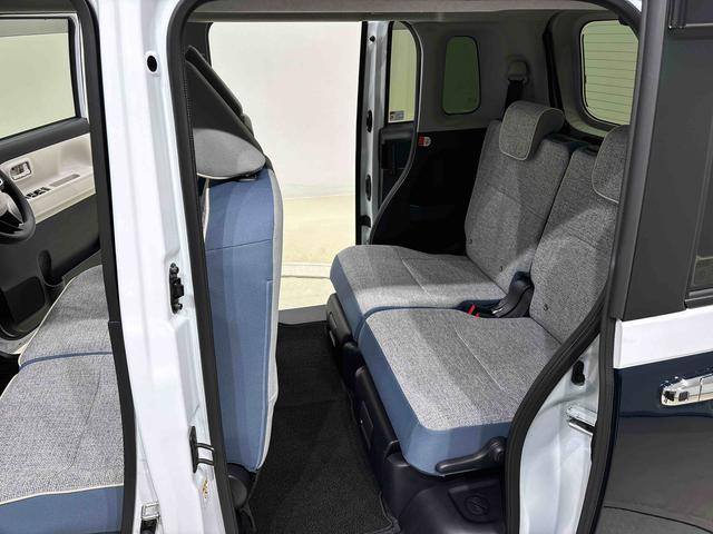 ムーヴキャンバスストライプスＧターボＬＥＤオートライト・フォグランプ　電動パーキングブレーキ　プッシュボタンスタート　セキュリティアラーム　バックカメラ　両側パワースライドドアウエルカムオープン機能　オート電動格納式ドアミラー（広島県）の中古車