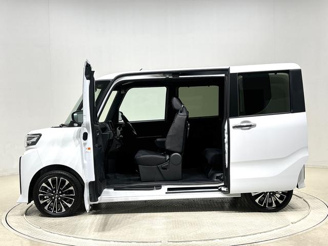 タントカスタムＲＳ　コーナーセンサー　シートバックテーブルＬＥＤオートライト　パワースライドドアウェルカムオープン機能　電動パーキングブレーキ　運転席助手席シートヒーター　アルミホイール　キーフリーシステム　　オート電動格納式ドアミラー（広島県）の中古車