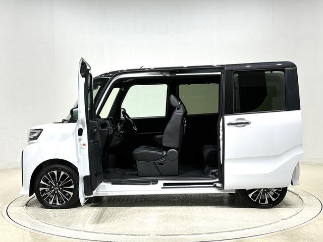 タントカスタムＲＳ　ターボ　シートヒーター　両側電動スライドドア未走行車／Ｒ７年式／契約後点検整備付き／メーカー保証あり（保証継承）／延長保証追加できます／ＬＥＤオートライト／パワースライドドアウェルカムオープン機能／助手席イージークローザー（広島県）の中古車