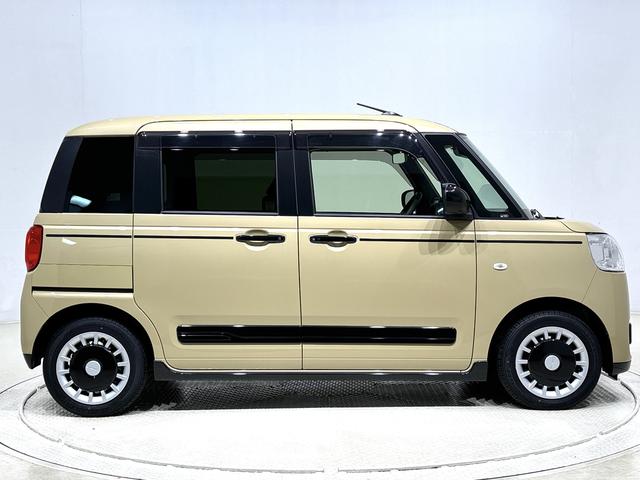 ムーヴキャンバスセオリーＧＬＥＤオートライト・フォグランプ　電動パーキングブレーキ　プッシュボタンスタート　セキュリティアラーム　バックカメラ　両側パワースライドドアウエルカムオープン機能　オート電動格納式ドアミラー（広島県）の中古車