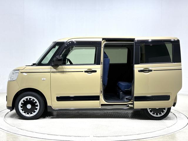 ムーヴキャンバスセオリーＧＬＥＤオートライト・フォグランプ　電動パーキングブレーキ　プッシュボタンスタート　セキュリティアラーム　バックカメラ　両側パワースライドドアウエルカムオープン機能　オート電動格納式ドアミラー（広島県）の中古車