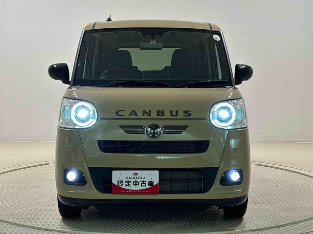 ムーヴキャンバスセオリーＧＬＥＤオートライト・フォグランプ　電動パーキングブレーキ　プッシュボタンスタート　セキュリティアラーム　バックカメラ　両側パワースライドドアウエルカムオープン機能　オート電動格納式ドアミラー（広島県）の中古車