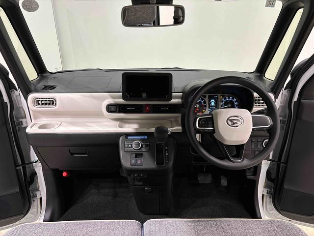 ムーヴキャンバスストライプスＧ　バックモニター対応　電動パーキングブレーキＬＥＤオートライト・フォグランプ　電動パーキングブレーキ　プッシュボタンスタート　セキュリティアラーム　バックカメラ　両側パワースライドドアウエルカムオープン機能　オート電動格納式ドアミラー（広島県）の中古車