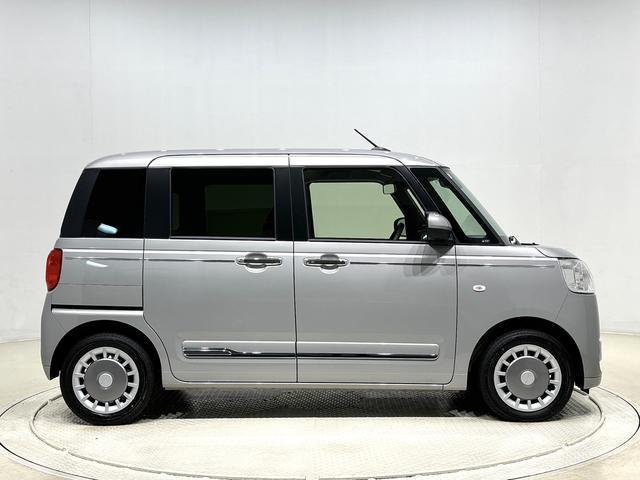 ムーヴキャンバスセオリーＧ　バックモニター対応　電動パーキングブレーキＬＥＤオートライト・フォグランプ　電動パーキングブレーキ　プッシュボタンスタート　セキュリティアラーム　バックカメラ　両側パワースライドドアウエルカムオープン機能　オート電動格納式ドアミラー（広島県）の中古車