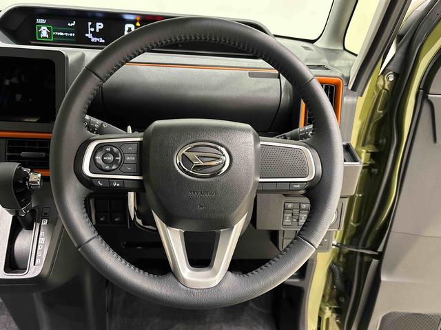 タントファンクロスターボ バックモニター対応カメラLEDオートライト パワースライドドアウェルカムオープン機能 電動パーキングブレーキ 運転席助手席シートヒーター アルミホイール キーフリーシステム オート電動格納式ドアミラー(広島県)の中古車