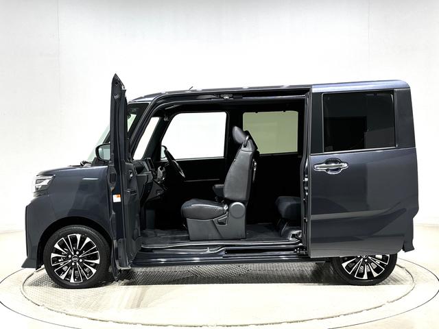 タントカスタムＲＳ　ウエルカムオープン機能付きパワースライドドアキーフリーシステム　ＬＥＤオートライト　ＬＥＤフォグランプ　オート電動格納式ドアミラー　助手席ロングスライド　助手席イージークローザー　運転席助手席シートヒーター　アルミホイール　バックカメラ（広島県）の中古車