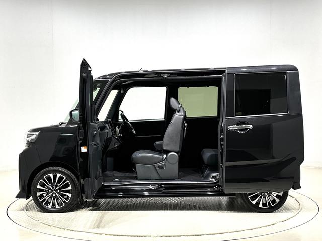 タントカスタムＲＳＬＥＤオートライト　パワースライドドアウェルカムオープン機能　電動パーキングブレーキ　運転席助手席シートヒーター　アルミホイール　キーフリーシステム　　オート電動格納式ドアミラー（広島県）の中古車