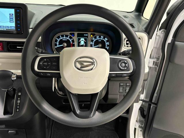 ムーヴキャンバスストライプスＧターボ　カーナビ　バックモニター　キーフリー電動パーキングブレーキ　後席両側パワースライドドア　運転席・助手席シートヒーター　ＬＥＤヘッドライト・フォグランプ　オートライト　サイドエアバッグ　アイドリングストップ機能（広島県）の中古車