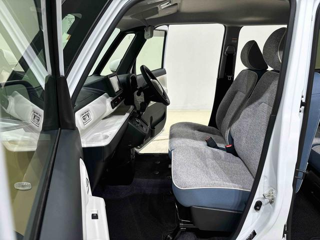 ムーヴキャンバスストライプスＧターボ　カーナビ　バックモニター　キーフリー電動パーキングブレーキ　後席両側パワースライドドア　運転席・助手席シートヒーター　ＬＥＤヘッドライト・フォグランプ　オートライト　サイドエアバッグ　アイドリングストップ機能（広島県）の中古車