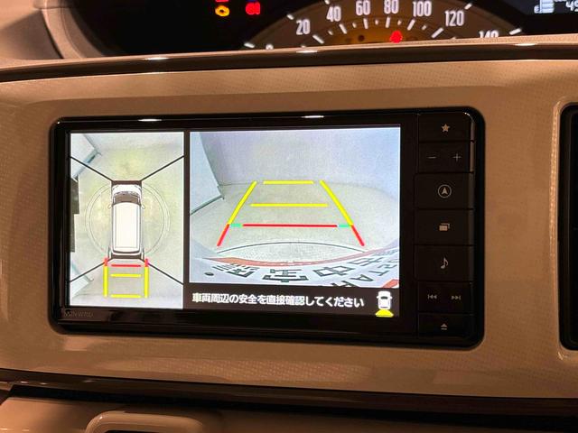 ムーヴキャンバスＸメイクアップリミテッド　ＳＡIII　ナビ　パノラマモニタードラレコ　ハロゲンライト　ＬＥＤフォグランプ　置き楽ボックス　オートライト　プッシュボタンスタート　セキュリティアラーム　パノラマモニター対応カメラ　両側パワースライドドア（広島県）の中古車