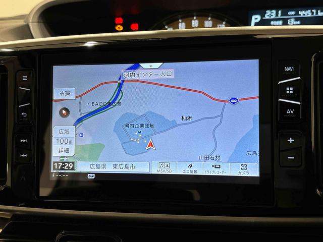 ムーヴキャンバスGブラックインテリアリミテッド SAIII ナビ ドラレコLEDヘッドランプ・フォグランプ 置き楽ボックス オートライト プッシュボタンスタート セキュリティアラーム パノラマモニター対応カメラ 両側パワースライドドア(広島県)の中古車