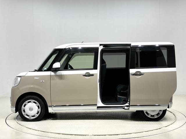 ムーヴキャンバスGブラックインテリアリミテッド SAIII ナビ ドラレコLEDヘッドランプ・フォグランプ 置き楽ボックス オートライト プッシュボタンスタート セキュリティアラーム パノラマモニター対応カメラ 両側パワースライドドア(広島県)の中古車