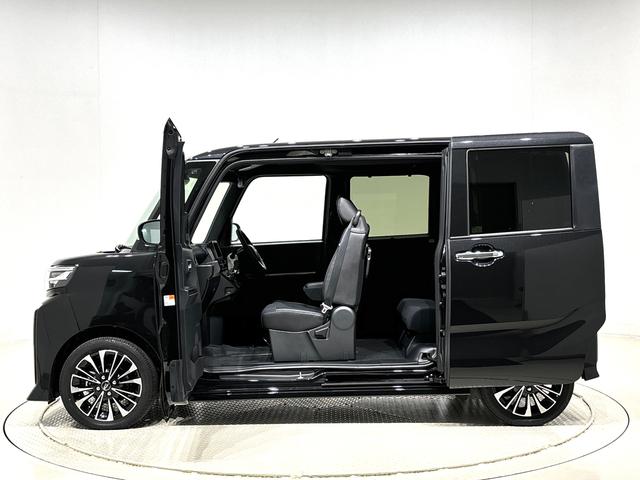 タントカスタムＲＳ　バックモニター対応カメラ　シートヒーターＬＥＤオートライト　パワースライドドアウェルカムオープン機能　電動パーキングブレーキ　運転席助手席シートヒーター　アルミホイール　キーフリーシステム　　オート電動格納式ドアミラー（広島県）の中古車