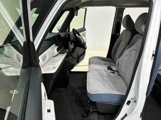 ムーヴキャンバスストライプスＧ　保温機能付きドリンクホルダー　キーフリーＬＥＤオートライト・フォグランプ　電動パーキングブレーキ　プッシュボタンスタート　セキュリティアラーム　バックカメラ　両側パワースライドドアウエルカムオープン機能　オート電動格納式ドアミラー（広島県）の中古車