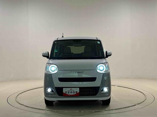 ムーヴキャンバスストライプスＧ　保温機能付きドリンクホルダー　キーフリーＬＥＤオートライト・フォグランプ　電動パーキングブレーキ　プッシュボタンスタート　セキュリティアラーム　バックカメラ　両側パワースライドドアウエルカムオープン機能　オート電動格納式ドアミラー（広島県）の中古車