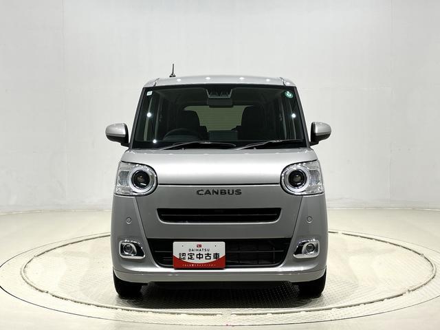 ムーヴキャンバスセオリーＧ　バックモニター対応　電動パーキングブレーキＬＥＤオートライト・フォグランプ　電動パーキングブレーキ　プッシュボタンスタート　セキュリティアラーム　バックカメラ　両側パワースライドドアウエルカムオープン機能　オート電動格納式ドアミラー（広島県）の中古車