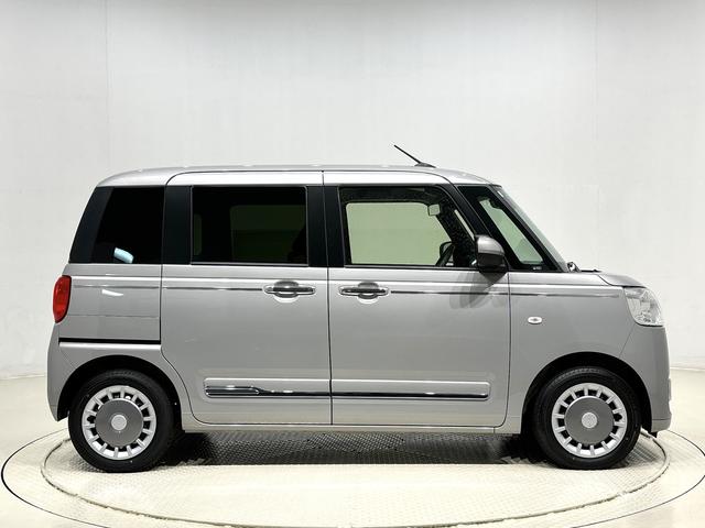 ムーヴキャンバスセオリーＧ　バックモニター対応　電動パーキングブレーキＬＥＤオートライト・フォグランプ　電動パーキングブレーキ　プッシュボタンスタート　セキュリティアラーム　バックカメラ　両側パワースライドドアウエルカムオープン機能　オート電動格納式ドアミラー（広島県）の中古車