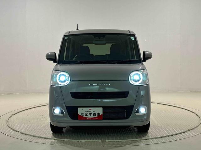 ムーヴキャンバスセオリーＧ　バックモニター対応　電動パーキングブレーキＬＥＤオートライト・フォグランプ　電動パーキングブレーキ　プッシュボタンスタート　セキュリティアラーム　バックカメラ　両側パワースライドドアウエルカムオープン機能　オート電動格納式ドアミラー（広島県）の中古車