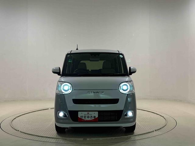 ムーヴキャンバスストライプスＧ　バックモニター　電動パーキングブレーキ保温機能付きドリンクホルダー　オートライト　オートエアコン　後席両側パワースライドドア　運転席・助手席シートヒーター　サイドエアバッグ　ＬＥＤヘッドライト・フォグランプ　キーフリーシステム（広島県）の中古車