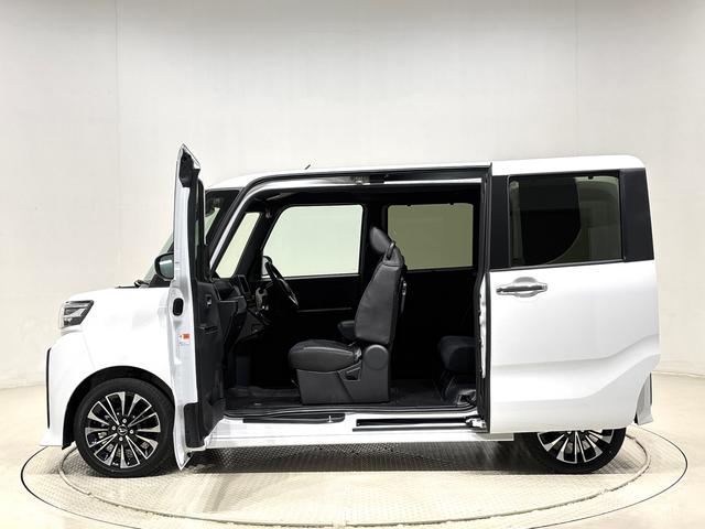 タントカスタムRS バックモニター 電動パーキングブレーキ運転席・助手席シートヒーター 後席両側パワースライドドア サイドエアバッグ オートエアコン オートライト LEDヘッドライト・フォグランプ キーフリーシステム 純正15インチアルミホイール(広島県)の中古車