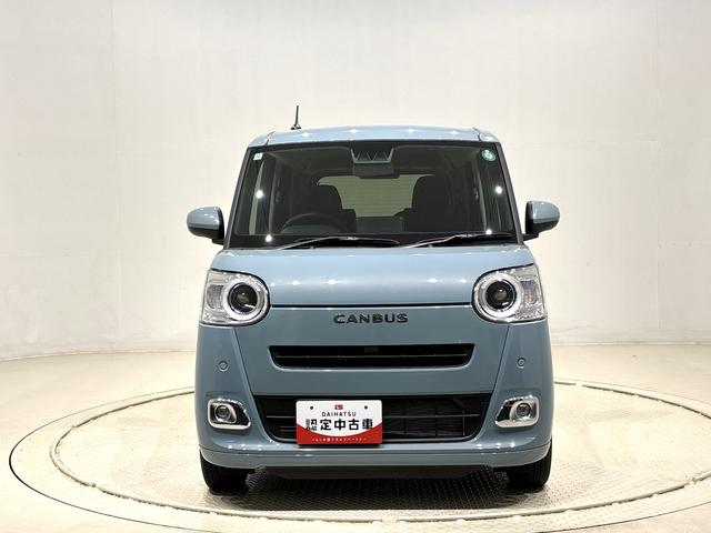 ムーヴキャンバスセオリーＧＬＥＤオートライト・フォグランプ　電動パーキングブレーキ　プッシュボタンスタート　セキュリティアラーム　バックカメラ　両側パワースライドドアウエルカムオープン機能　オート電動格納式ドアミラー（広島県）の中古車