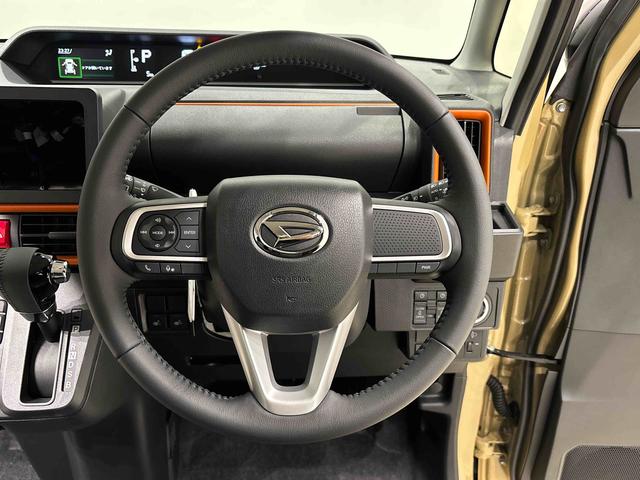 タントファンクロスターボ　バックモニター　前席シートヒーター電動パーキングブレーキ　後席両側パワースライドドア　サイドエアバッグ　ＬＥＤヘッドライト・フォグランプ　プッシュボタンスタート　オートライト　セキュリティーアラーム　純正１５インチアルミホイール（広島県）の中古車