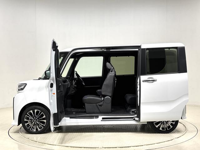 タントカスタムRSLEDオートライト パワースライドドアウェルカムオープン機能 電動パーキングブレーキ 運転席助手席シートヒーター アルミホイール キーフリーシステム オート電動格納式ドアミラー(広島県)の中古車