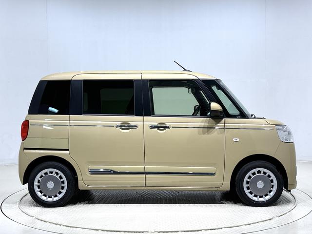 ムーヴキャンバスセオリーＧ　バックカメラ付き　電動パーキングブレーキＬＥＤオートライト・フォグランプ　電動パーキングブレーキ　プッシュボタンスタート　セキュリティアラーム　バックカメラ　両側パワースライドドアウエルカムオープン機能　オート電動格納式ドアミラー（広島県）の中古車