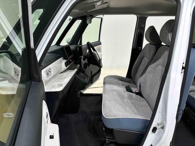 ムーヴキャンバスストライプスG シートヒーター バックモニター対応カメラLEDオートライト・フォグランプ 電動パーキングブレーキ プッシュボタンスタート セキュリティアラーム バックカメラ 両側パワースライドドアウエルカムオープン機能 オート電動格納式ドアミラー(広島県)の中古車