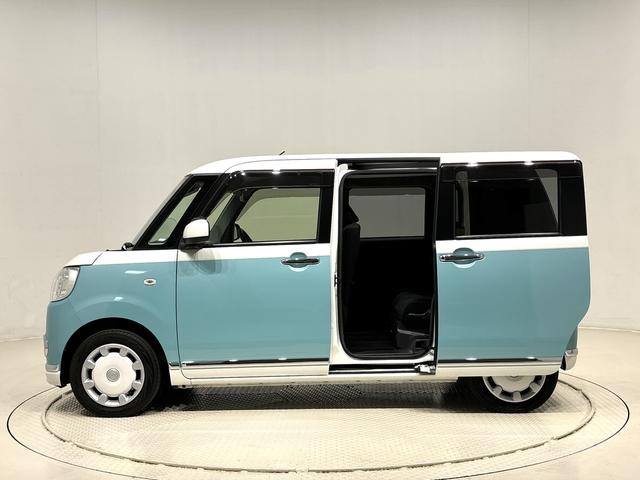 ムーヴキャンバスGメイクアップ SAIII ブラックインテリアパック純正ナビ装着用アップグレードパック 純正ナビゲーション ドライブレコーダー 両側電動スライドドア 本革巻ステアリングホイール Bi−AngleLEDヘッドランプ オートライト キーフリーシステム(広島県)の中古車