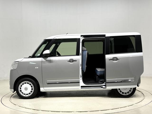 ムーヴキャンバスストライプスGLEDオートライト・フォグランプ 電動パーキングブレーキ プッシュボタンスタート セキュリティアラーム バックカメラ 両側パワースライドドアウエルカムオープン機能 オート電動格納式ドアミラー(広島県)の中古車