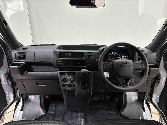 ハイゼットカーゴDX キーレスエントリーシステム リヤヒーターハロゲンヘッドランプ オーバーヘッドシェルフ 荷室ランプ AM・FMラジオ テンパータイヤ スチールホイール マニュアルエアコン マニュアルレベリング機能付きオートライト アイドリングストップ(広島県)の中古車