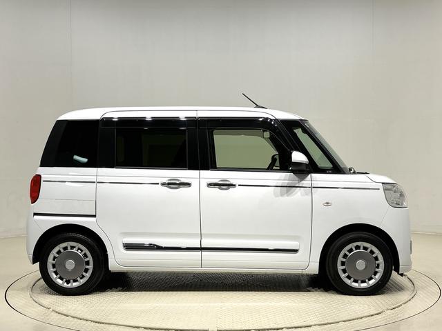 ムーヴキャンバスセオリーＧターボＬＥＤオートライト・フォグランプ　電動パーキングブレーキ　プッシュボタンスタート　セキュリティアラーム　バックカメラ　両側パワースライドドアウエルカムオープン機能　オート電動格納式ドアミラー（広島県）の中古車