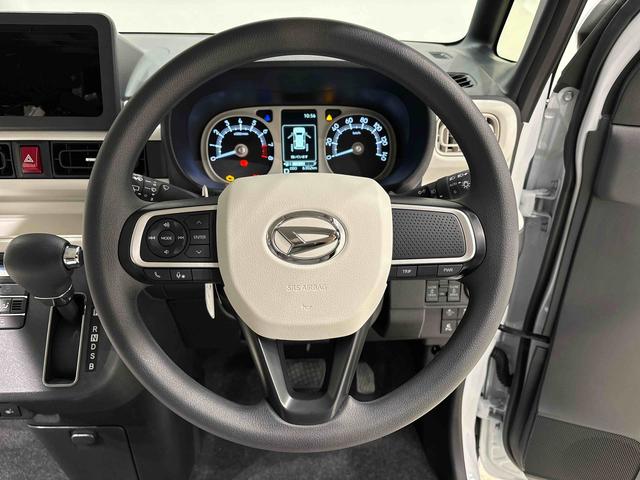 ムーヴキャンバスストライプスＧ　運転席・助手席シートヒーター　キーフリー純正ナビ装着用アップグレードパック　　両側電動スライドドア　運転席シートリフター　チルトステアリング　電動パーキングブレーキ　オートブレーキホールド機能　オートライト（広島県）の中古車