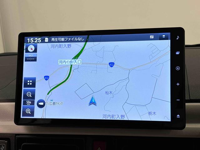ムーヴキャンバスストライプスＧ　ナビ　ドラレコ　バックカメラ　キーフリーＬＥＤオートライト・フォグランプ　電動パーキングブレーキ　プッシュボタンスタート　セキュリティアラーム　バックカメラ　両側パワースライドドアウエルカムオープン機能　オート電動格納式ドアミラー（広島県）の中古車