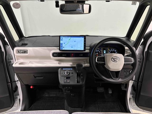 ムーヴキャンバスストライプスＧ　ナビ　ドラレコ　バックカメラ　キーフリーＬＥＤオートライト・フォグランプ　電動パーキングブレーキ　プッシュボタンスタート　セキュリティアラーム　バックカメラ　両側パワースライドドアウエルカムオープン機能　オート電動格納式ドアミラー（広島県）の中古車